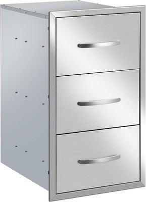 Outdoor Kitchen Drawers Stainless Steel,BBQ Drawer Inserts 16''W x 28''H x 20''D