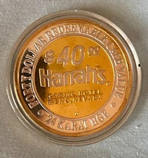 HARRAS CASINO $40  Commerative Chip in original case