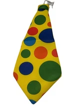 Jumbo Clown Tie Polka Dot Colorful Oversized Bowtie Costume Accessory Party