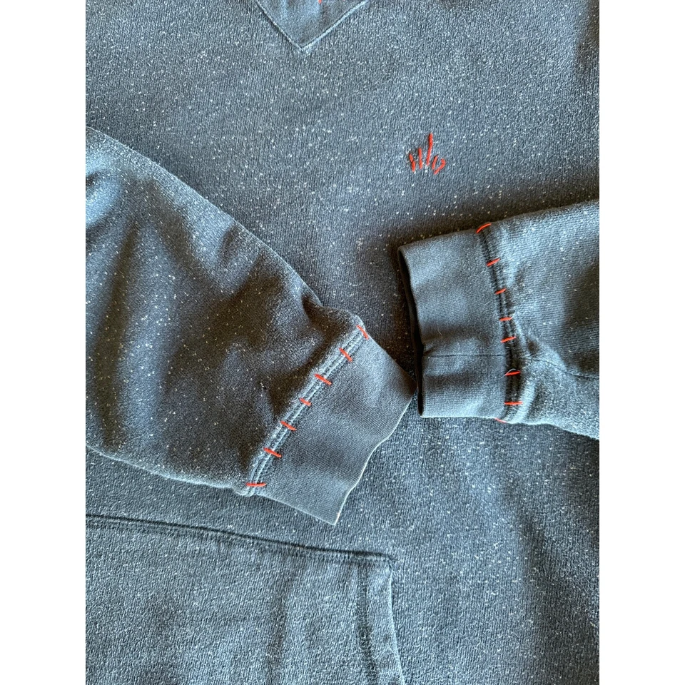 Bordado a mano dedo medio grande azul moteado cuello redondo laterales con cremallera Foto 2 de 4