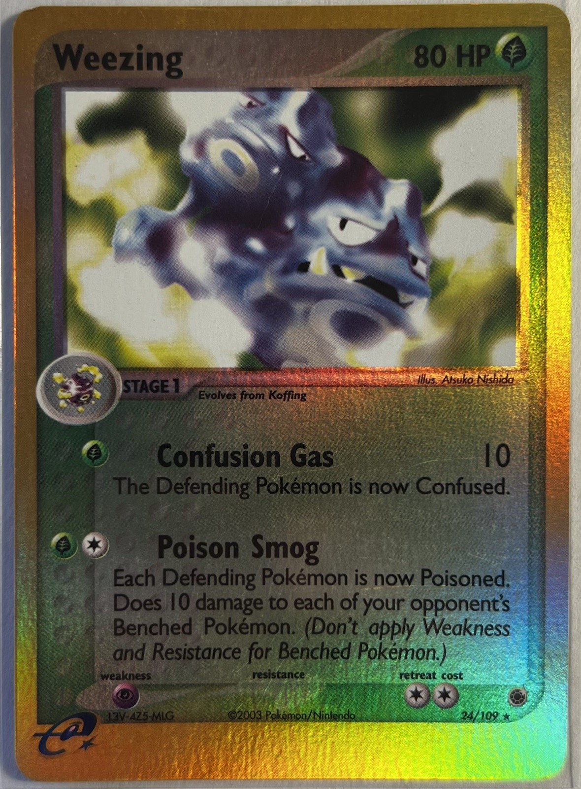 Pokemon EX Ruby and Sapphire Weezing 24/109 Reverse Holo NM