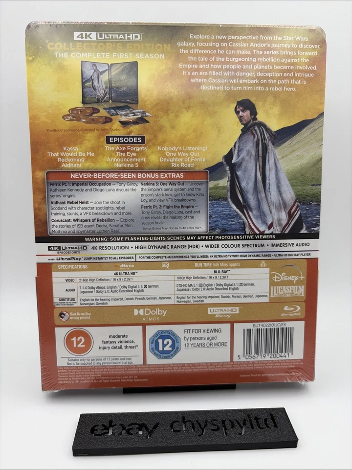 Star Wars Andor 4K UHD Blu-ray SteelBook UK Exclusive Debossed - Image 2 of 4