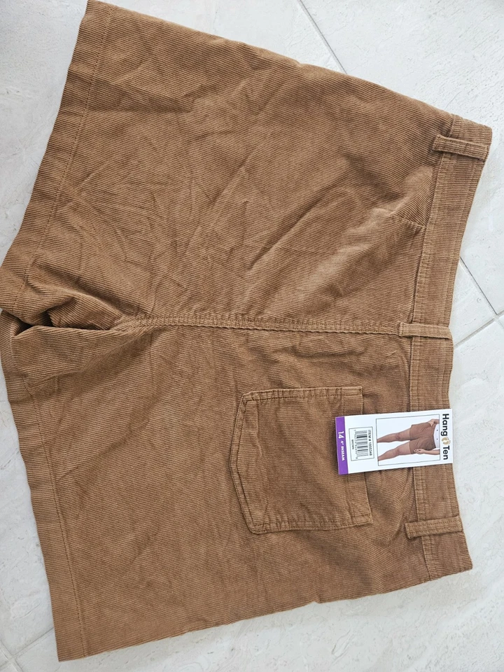 Pantalones Cortos de Pana Hang Ten para Mujer - Marrón Talla 14 - Nuevos con Etiquetas - Envío Rápido Foto 4 de 4