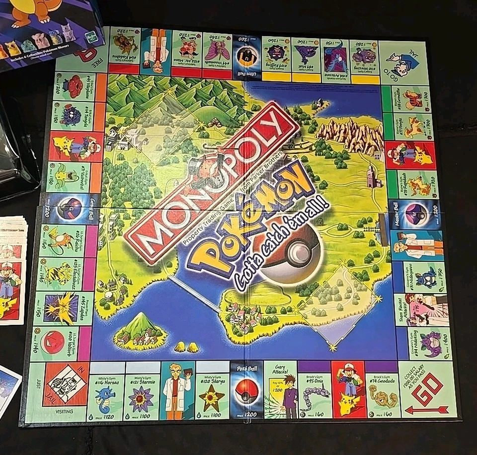 VIntage 1999 Pokemon Monopoly Collectors Edition Hasbro - Complete - Image 2 of 4