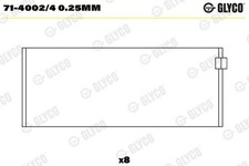 Image of FITS MERCEDES-BENZ CONNECTING ROD BEARING 71-4002/4 0.25MM FITS FOR GLYCO