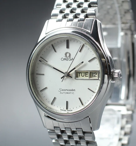 1984 Exc+5 OMEGA Seamaster 34mm 166.0279 Automatic Cal.1020 Silver Men's Vintage
