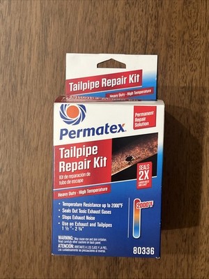 Permatex Heavy Duty High Temperature Tail Pipe Repair Kit, Up To 2000 Degrees F