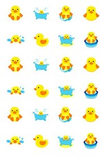 24 edible Duck pre-cut Iced Wafer Fondant / Card Cupcake Fairy Cake Topper