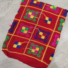 Indian Ethnic Punjab Wedding Phulkari Dupatta Embroidery Scarf Veil Stole Hijab