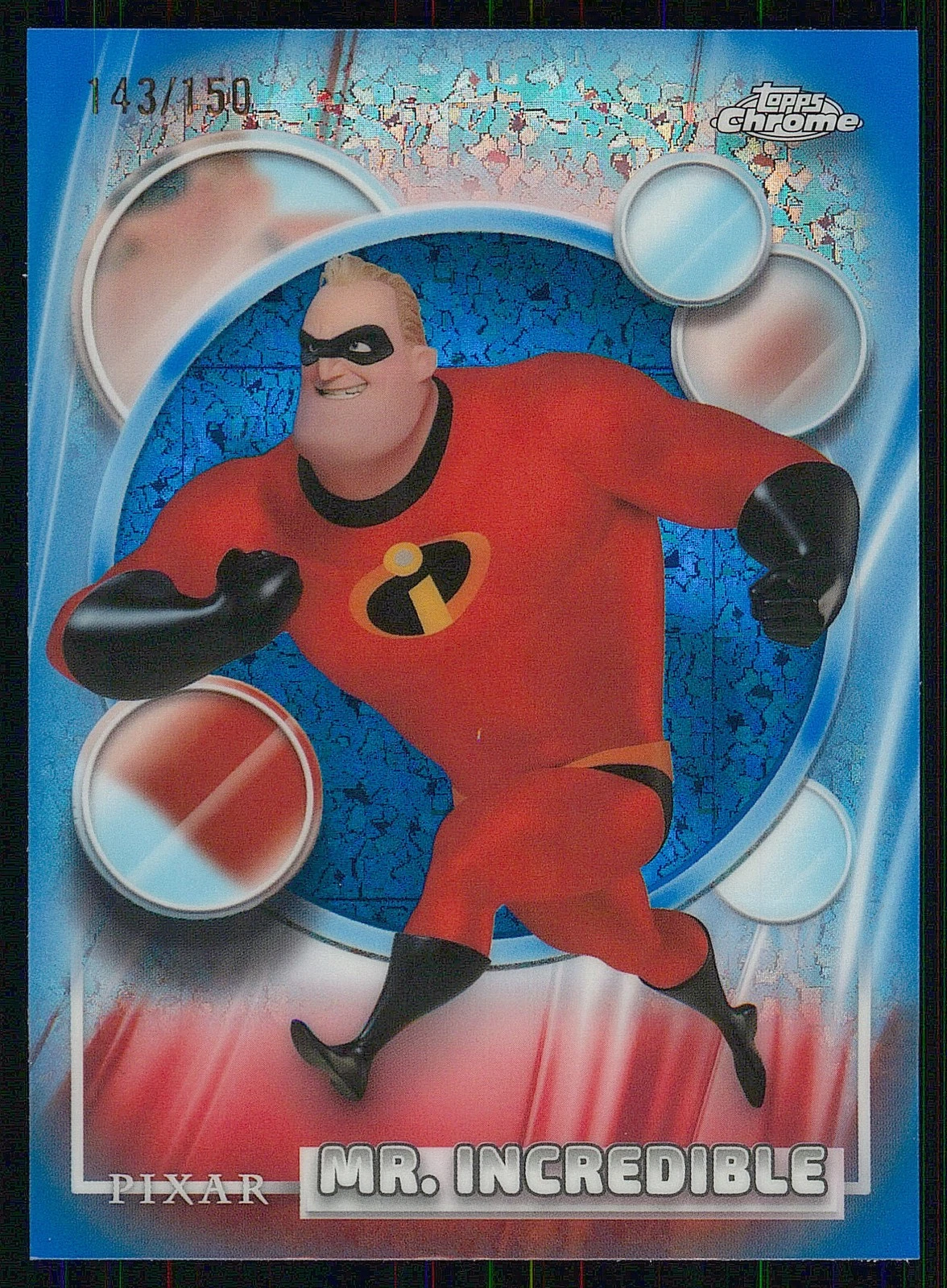 2026 Chrome Disney Mr. Incredible #126 Blue Mini-Diamond Refractor /150