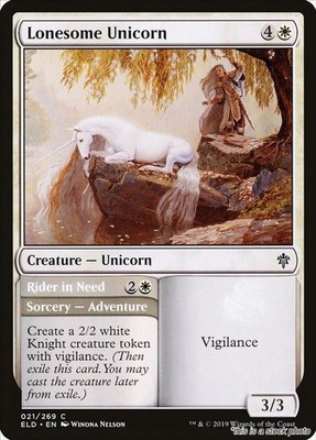 MTG Lonesome Unicorn [ELD - 21] LP