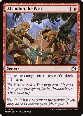 Abandon the Post (127) Innistrad: Midnight Hunt MID MTG Magic