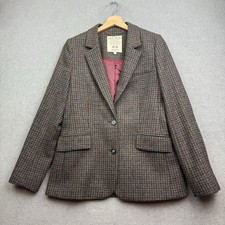 JACK WILLS MOON Tweed Jacket UK 12 Blazer Hacking Houndstooth Races Country