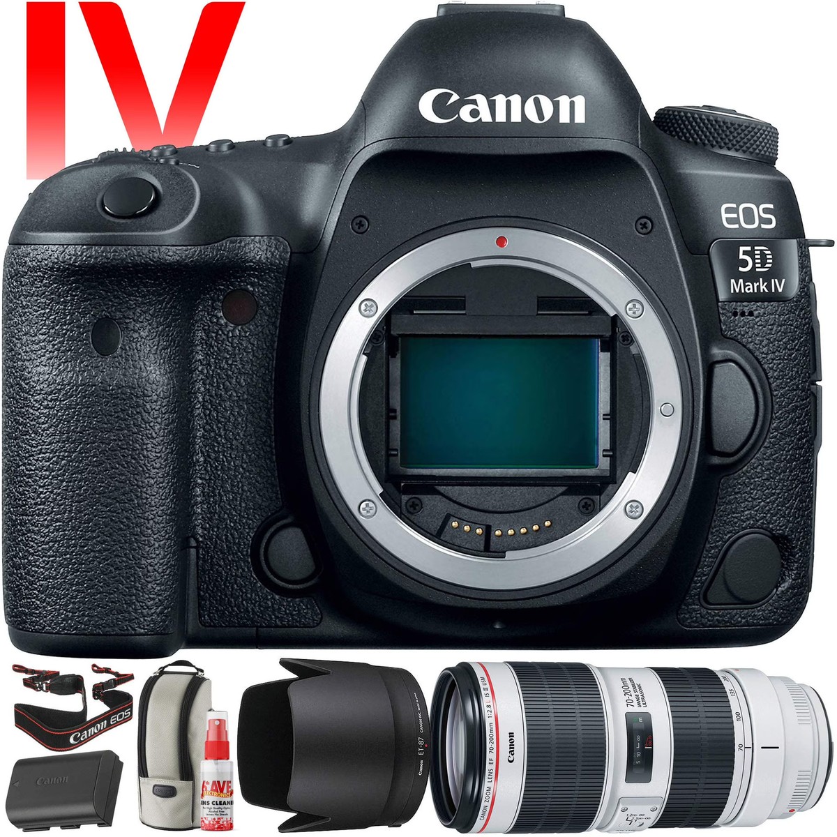 Canon EOS 5D Mark IV&70-200 f2.8望遠レンズセット Canon EOS 5D Mark IV DSLR Camera +70-200mm f/2.8L Lens (Intl Model