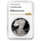 1990-S Proof $1 American Silver Eagle NGC PF70UC Brown Label