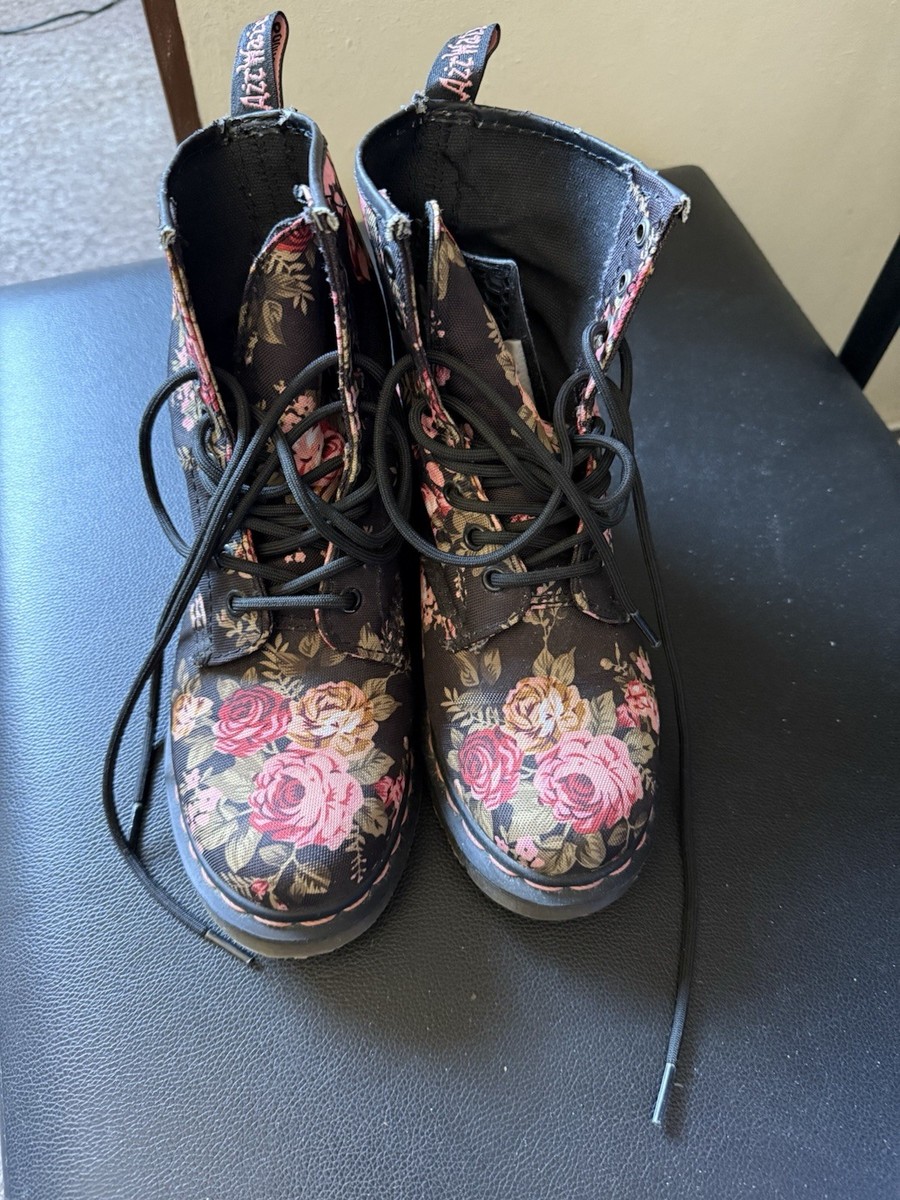 Martens 1460 VICTORIAN FLORAL canvas vegan boots 8-eye uk eu
