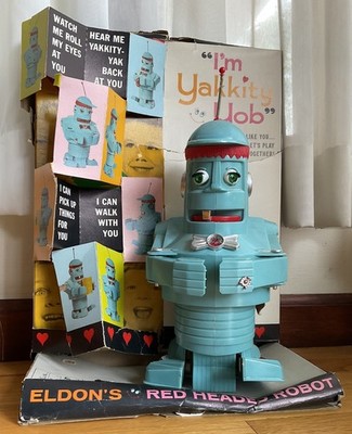 YAKKITY YOB -  RARE ROBOT TOY  Complete 1961  ELDON  Manual Functions w/ Display