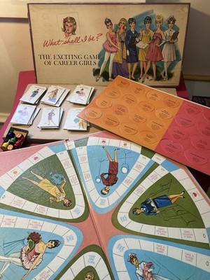 Vintage 1966 Board Game  What Shall I Be?  Career Game for Girls Not PC