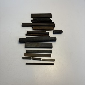 Vintage Machinist Sharpening Stone Lot Mixed Profiles Round Square Triangular