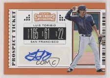 2019 Panini Contenders Draft Picks Prospect Ticket Luis Toribio #25 Auto 3c2