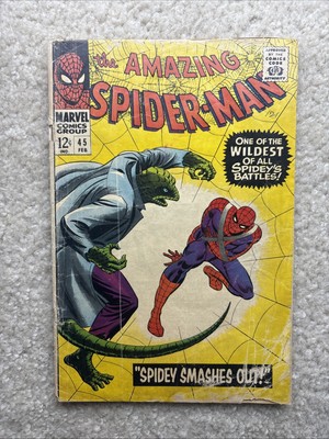 The Amazing Spider-Man #45 (Marvel Comics February 1967)   3rd App. Lizard