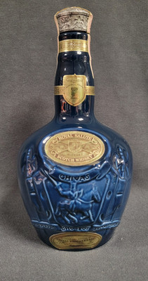 Wade Chivas Brothers Royal Salute 21 Year Scotch Whisky 750 mL Blue Bottle-Empty