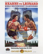 Sugar Ray Leonard Vs Thomas Hearns Boxing Wolrd Welterweight ChampionshipPoster