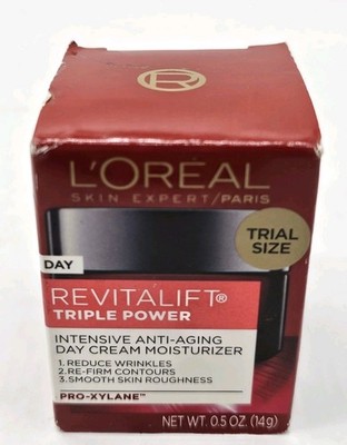 LOreal Day Revitalift Triple Power Anti Aging Face Moisturizer Pro Retinol .5 oz