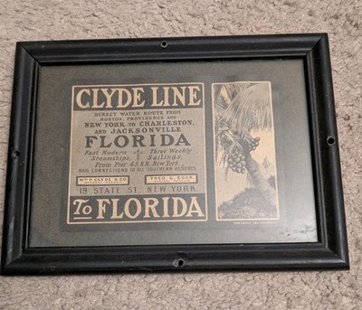 1900s Ad Cruise Line William P Clyde Company Florida Steamship Sail Boat Tree