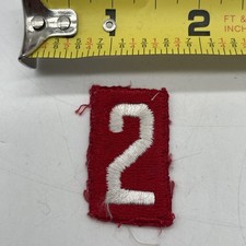 Vintage Boy Scout Troop Number  2 Patch Red White Number Tab Patch
