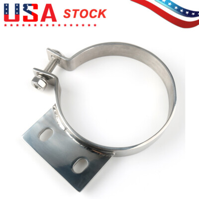 Mount Bracket Clamp Chrome For Peterbilt 379 359 1987-93 10294 Exhaust Stack 5''