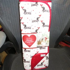 Bliss Studio 2 Pack Dachshund Reversible Valentine Heart Kitchen Drying Mat NIP