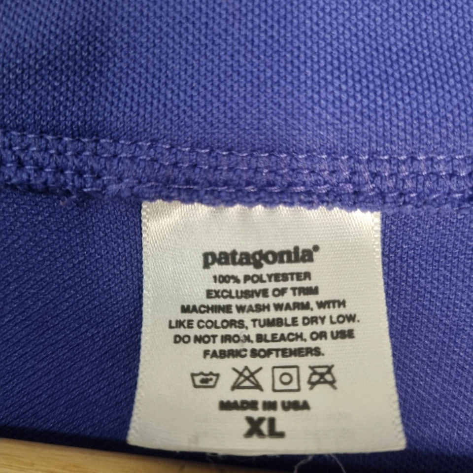 VTG Patagonia Cycling Top Jacket Layer Pullover Purple 1/2 Zip Long Sleeve Men L - Image 4 of 4