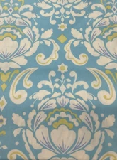 FREE SPIRIT FABRICS - TAZA #DF-104-AQUA MEDALLION BY DENA- 3/4 YARD