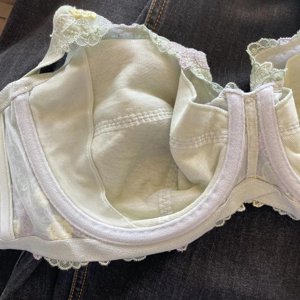 Sujetador Cobertura Extra Bordado Floral Vintage Triumph Japón Cottagecore Talla 36D Foto 4 de 4