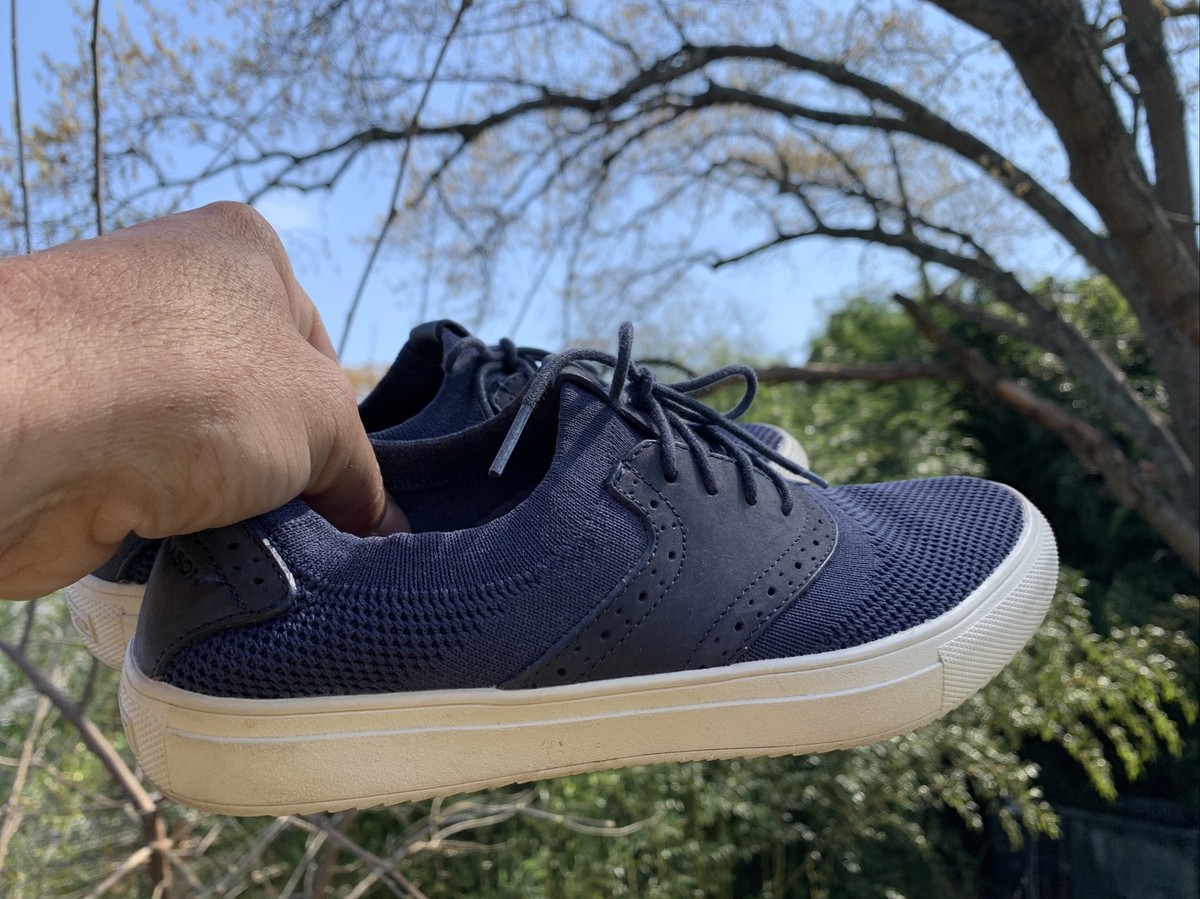 MARK NASON Los Angeles Navy Blue Oxford Jogging Trainer Sneakers