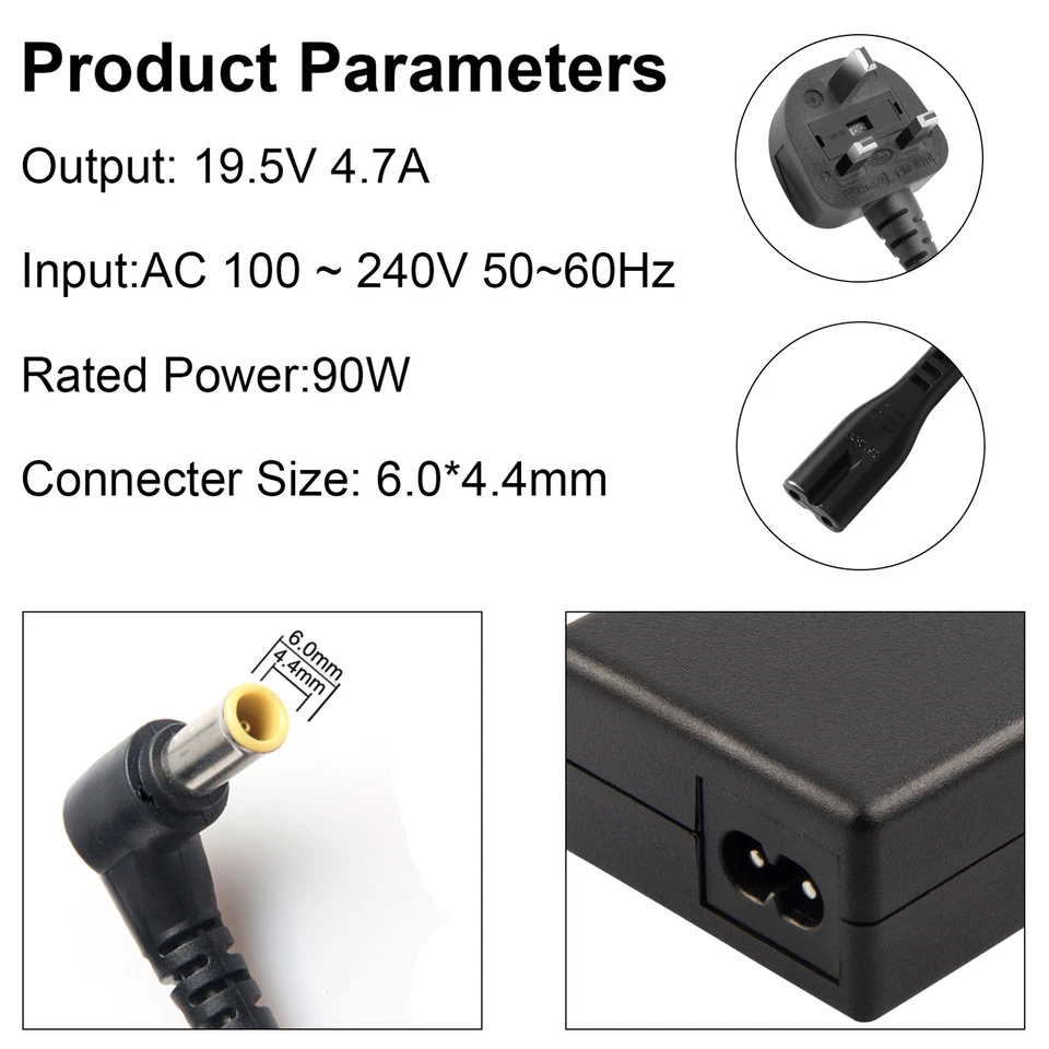 19.5V Power Supply for Sony Bravia TV Smart LED LCD HDTV Charger Cord Adapter - Image 4 of 4