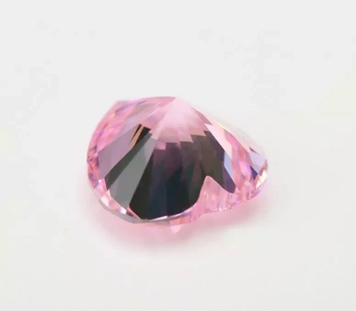 Hermosa piedra preciosa suelta de circón corte corazón rosa camboyano natural certificada - Imagen 7 de 7
