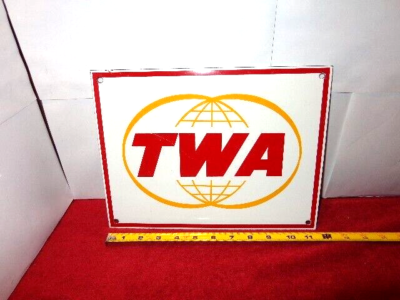 TWA Trans World Airlines 1950s Sticker Luggage Label Decal Constellation *Am3d e