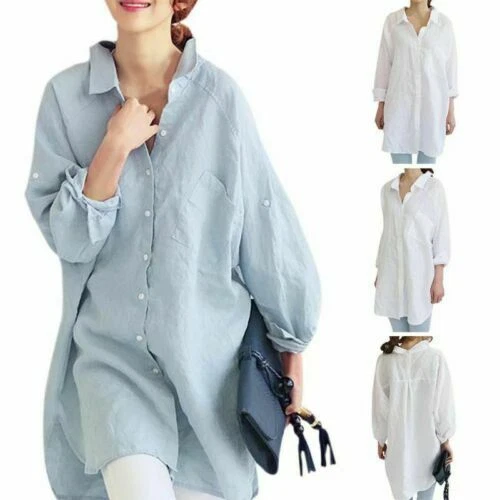 Linen Long Sleeve Tops for Women