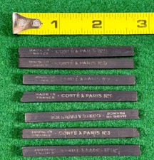 Lot of 7 Vintage Conte a Paris No. 1, 2, 3 Drawing Sketching France