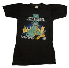 Vintage 1981 Kool New York Jazz Festival T-Shirt / Screen Stars / Size Small