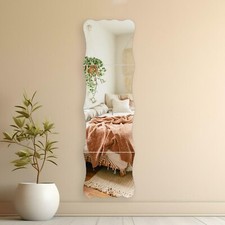 Wavy Mirror Wall Full Length, 4 Pcs 12X14 Inch Acrylic Shatterproof Mirrors, ...
