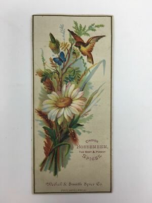 Victorian Trade Card Bohsemeem Spices Weikel & Smith Philadelphia