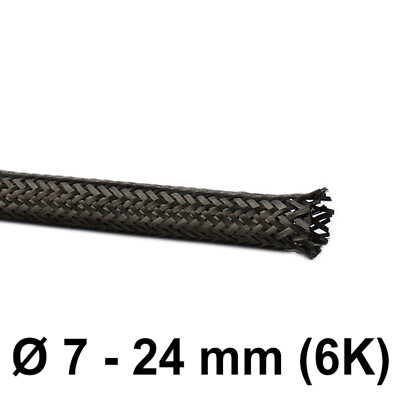 Flechtschlauch Carbon 6K (Ø 18 mm) | BSC018/32/6 | Orthopädie Cfk-Schlauch Epoxy