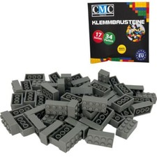 100 Klemmbausteine Grau Grey Bausteine 2x4 Noppen Basic Bricks 8er Steine Neu