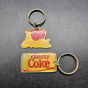 Vtg Coca-Cola Metal Keychain Lot "Cherry"