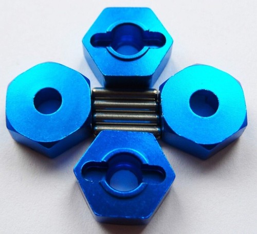 New Aluminium 12mm Wheel Hex Adapter/Fittings + Pins For TT-01/TT-02/TL-01/XV-01 - Picture 4 of 11