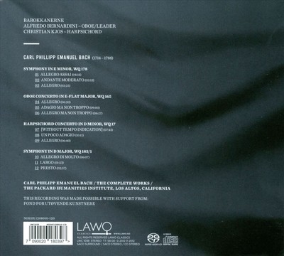 ALFREDO BERNARDINI / CHRISTIAN KJOS / BAROKKANERNE CPE BACH: EMPFINDSAMKEIT! - S