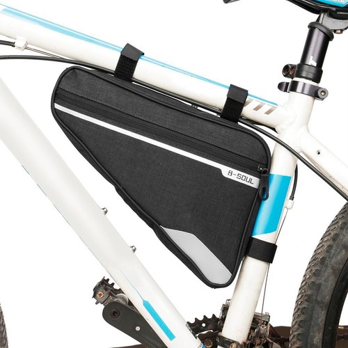System-S Borsa Da Sella Per Bici Impermeabile | 22x17x4 Cm, Grigia | Porta Attrezzi, Chiavi, Cellulare